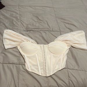 Off the shoulder corset top